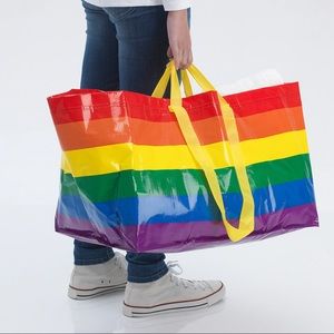 (New) IKEA STORSTOMMA Rainbow Large Shopping Bag